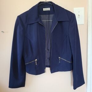 Georgiou Vintage Blue Cropped Blaxer